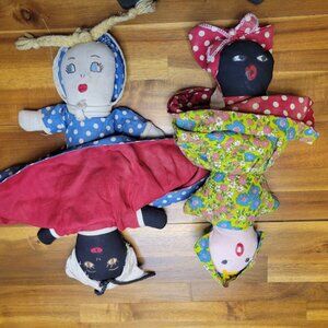 Topsy Turvy Dolls Vintage Mid-Century Handmade Folk Art Americana History